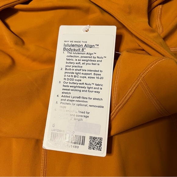 Lululemon Autumn Orange Onesie 8” - Picture 8 of 8